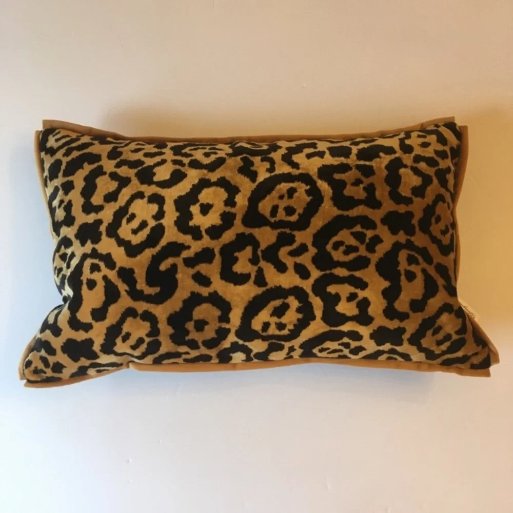 NEW Leopard Cheetah Animal Print Velvet Accent Pillow Sham - Picture 7 of 9